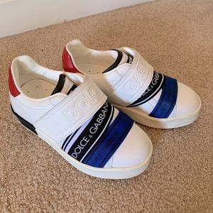 Dolce & Gabbana Boys White Leather Trainers